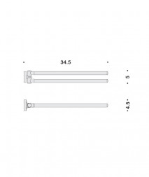 Полотенцедержатель COLOMBO DESIGN BASIC B2712 двойной поворотный
