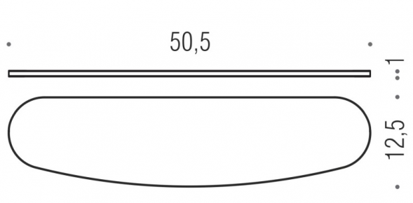 Запасная полка для ванной Colombo Melo стекло B1261