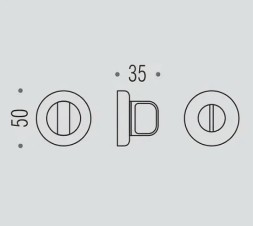 Фиксатор сантехнический Colombo Rosetta CD49 BZGG графит матовый