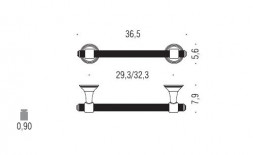 Полотенцедержатель COLOMBO DESIGN HERMITAGE B3309.OA широкий