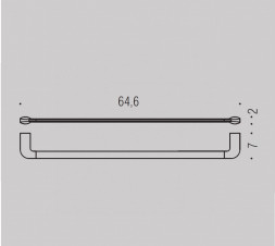 Полотенцедержатель COLOMBO DESIGN TRENTA B3011 широкий