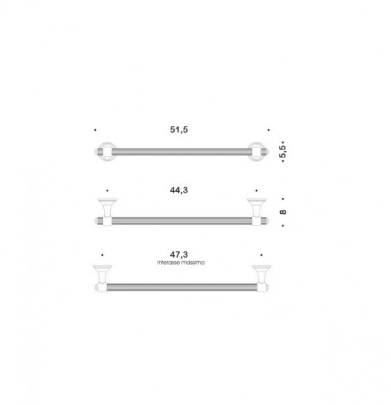 Полотенцедержатель COLOMBO DESIGN HERMITAGE B3310 широкий
