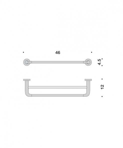 Полотенцедержатель COLOMBO DESIGN BASIC B2788 широкий двойной