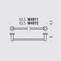 Полотенцедержатель COLOMBO DESIGN PLUS W4912.OM широкий