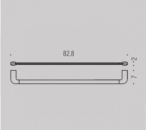 Полотенцедержатель COLOMBO DESIGN TRENTA B3011XL.NM широкий