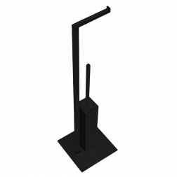 Стойка COLOMBO DESIGN MINI Q B5018.NM с держателем туалетной бумаги и ершиком цвет черный матовый