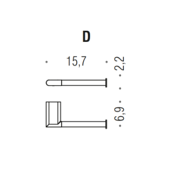 Держатель туалетной бумаги COLOMBO DESIGN MINI B4008DX.GM без крышки правый цвет графит матовый