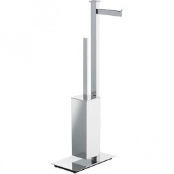 Стойка COLOMBO DESIGN UNITS B9107.D напольная с держателем туалетной бумаги и ершиком