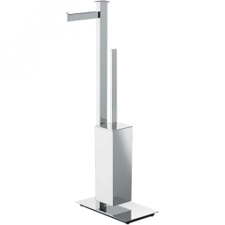 Стойка COLOMBO DESIGN UNITS B9107.S напольная с держателем туалетной бумаги и ершиком